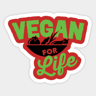 Vegan for life Sticker